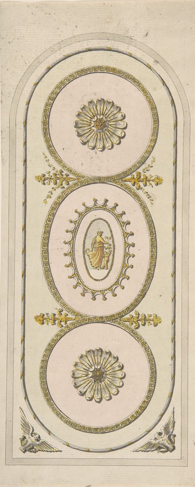 Entwurf für ein Paneel, 1748-92 von Unbekannt