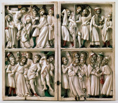 Diptychon mit Evangeliumsszenen, Ende des 14. Jahrhunderts von Unbekannt