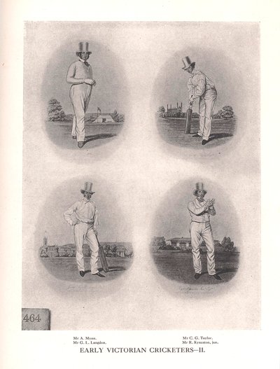 Frühe viktorianische Cricketspieler, 19. Jahrhundert 1912 von Unbekannt