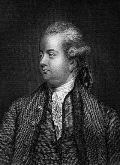 Edward Gibbon, britischer Historiker, 19. Jahrhundert von Unbekannt