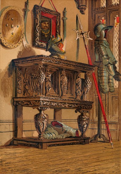 Elisabethanisches Sideboard oder Hofschrank, um 1845 von Unbekannt