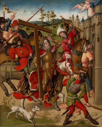 Kaiser Heraklius wird der Eintritt nach Jerusalem verweigert, 1460-80 von Unbekannt