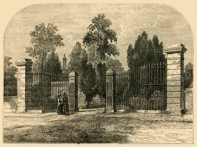 Eingang zum Brompton Friedhof, ca. 1876 von Unbekannt