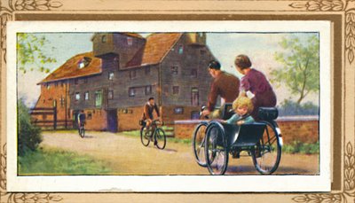 Familientandem mit Seitenwagen, 1939 von Unbekannt