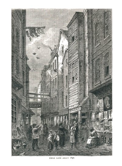Field Lane um 1840 von Unbekannt