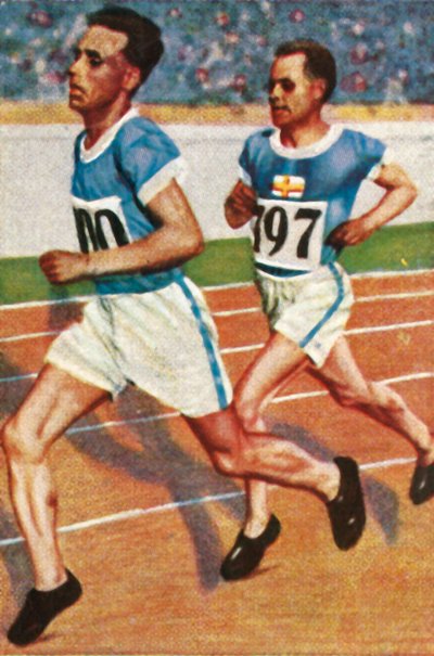 Finnische Läufer Ville Ritola und Paavo Nurmi, 1928 von Unbekannt