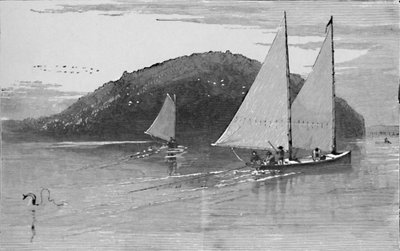 Angeln von einem Segelboot, 1883 von Unbekannt