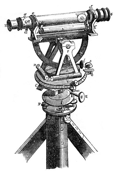 Fünf-Zoll-Theodolit, 1866 von Unbekannt