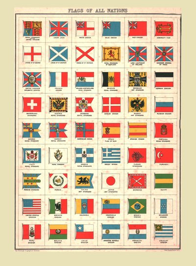 Flaggen aller Nationen, 1902 von Unbekannt