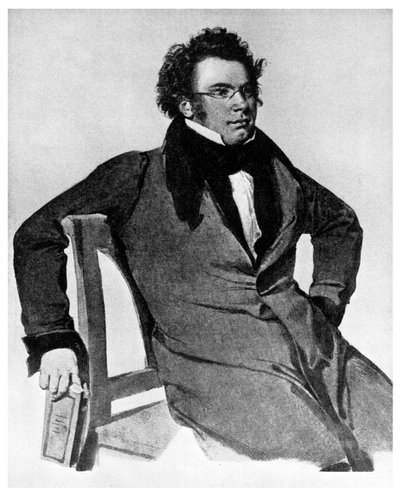 Franz Peter Schubert, österreichischer Komponist, 1825 von Unbekannt