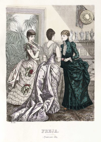 Freja illustrierte skandinavische Modezeitung 1884, Illustration Nr. 3 von Unbekannt