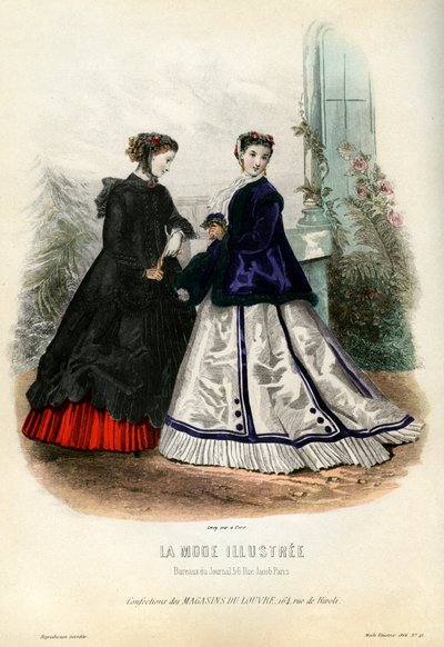 Französische Mode des 19. Jahrhunderts, 1866 von Unbekannt