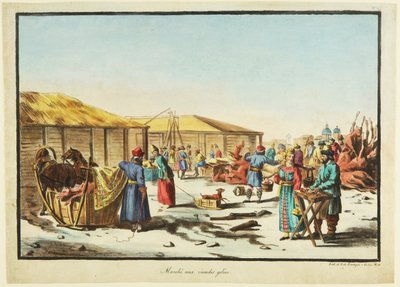 Gefrorener Fleischmarkt, um 1814 von Unbekannt