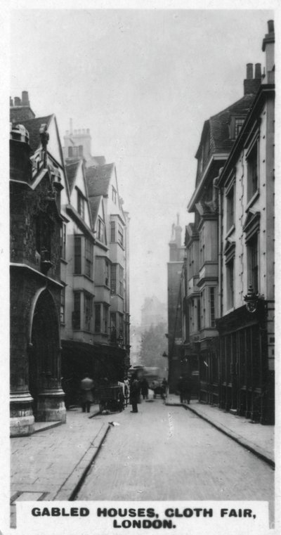 Giebelhäuser, Cloth Fair, London von Unbekannt