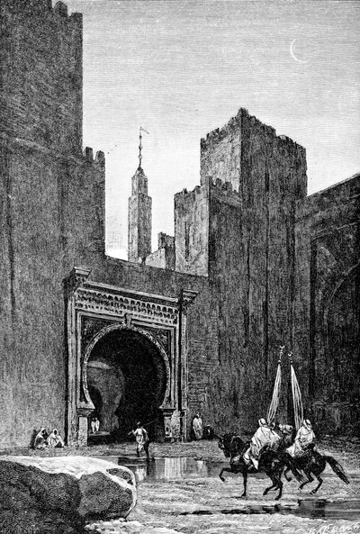 Tor zur Kasbah, Fès, Marokko, 1895 von Unbekannt