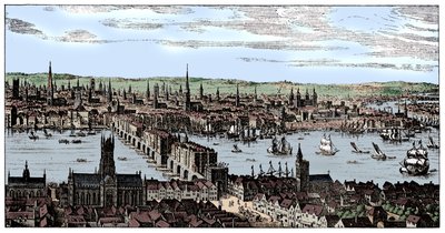 Gesamtansicht von London, 1666, 1909 von Unbekannt