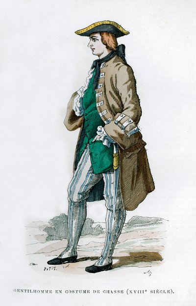 Gentleman in Jagdkleidung, 18. Jahrhundert, 1882-1884 von Unbekannt