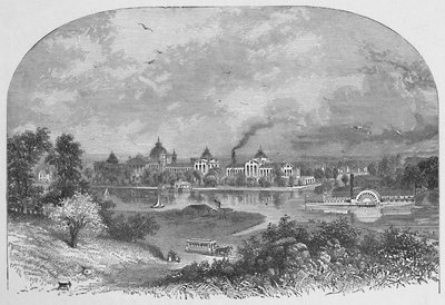 Regierungsgebäude auf Wards Island, 1883 von Unbekannt