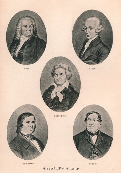 Große Musiker - Tafel III., 1895 von Unbekannt