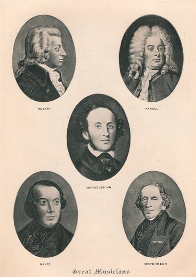Große Musiker - Platte IV., 1895 von Unbekannt