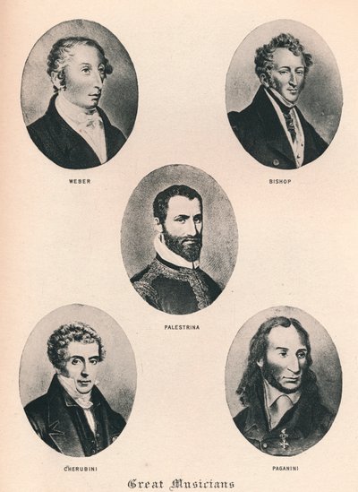 Große Musiker - Tafel XV., 1895 von Unbekannt
