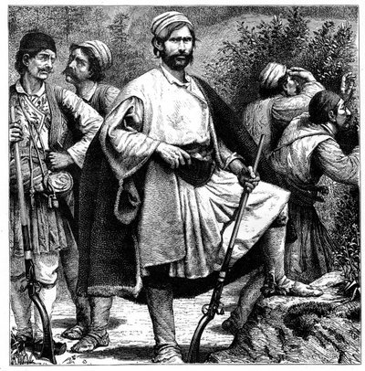Griechische Räuber, ca. 1890 von Unbekannt