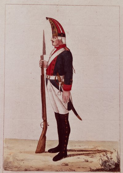 Grenadier des Ersten Marinebataillons, 1786 von Unbekannt