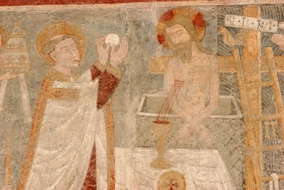 Gressan Magdalena romanische Kirche Fresko, Gressan, Italien von Unbekannt