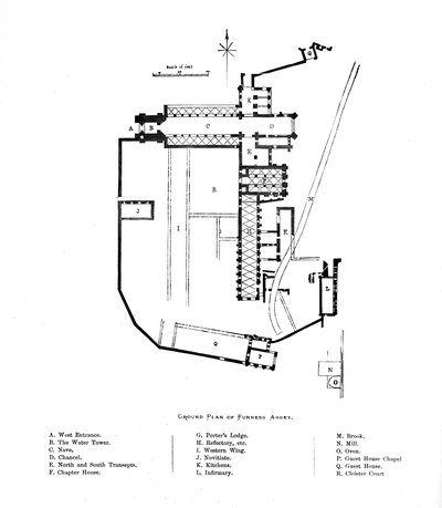 Grundriss der Furness Abbey, 1897 von Unbekannt