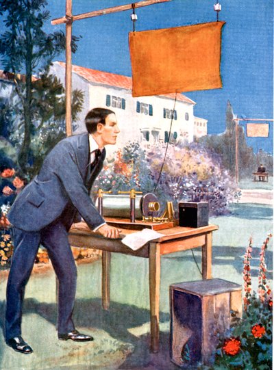 Guglielmo Marconi 1874-1937, italienischer Physiker und Radiopionier von Unbekannt
