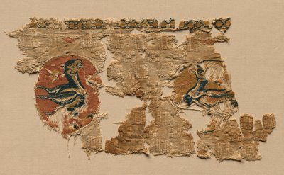 Wandbehang mit Vögeln in Rundeln, 800er Jahre von Unbekannt