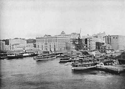 Hafenfähren am Circular Quay, um 1900 von Unbekannt