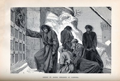 Heinrich IV. tut Buße in Canossa, 1882 von Unbekannt