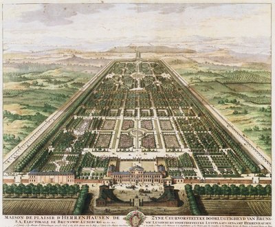 Herrenhausen: Schloss und Gärten, ca. 1745 von Unbekannt