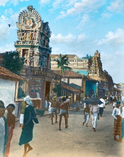 Hindu-Tempel in der Pettah, Colombo, Ceylon von Unbekannt