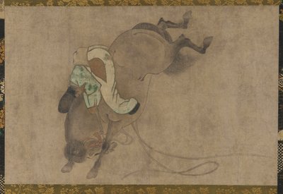 Pferd und Reiter, Momoyama-Periode, 1568-1615 von Unbekannt