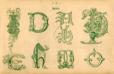 Initialen, 1862 von Unbekannt