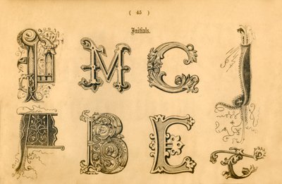 Initialen, 1862 von Unbekannt