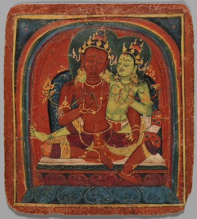 Initiationskarte Tsakalis: Bodhisattva Samantabhadra, frühes 15. Jahrhundert von Unbekannt
