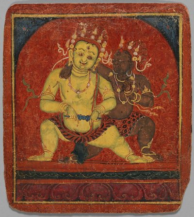 Initiationskarte Tsakalis: Mahakala, frühes 15. Jahrhundert von Unbekannt