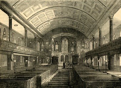 Innenraum der Kirche von Kensington, 1850, um 1876 von Unbekannt
