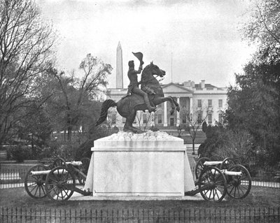 Jackson-Statue, Lafayette Square, Washington DC, USA, um 1900 von Unbekannt