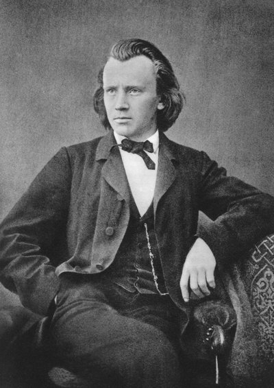 Johannes Brahms 1833-1897, deutscher Komponist und Pianist, ca. 1866 von Unbekannt