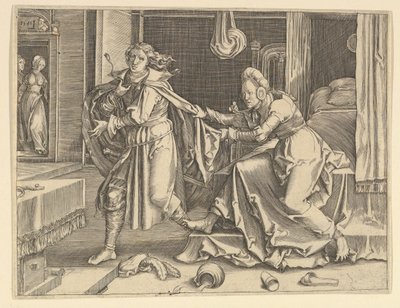 Joseph und Potiphars Frau Kopie, 17. Jahrhundert von Unbekannt