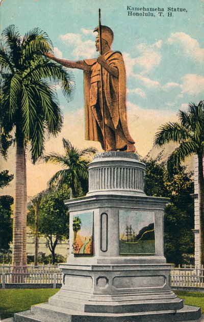 Kamehameha-Statue, Honolulu, Hawaii, ca. 1920 von Unbekannt