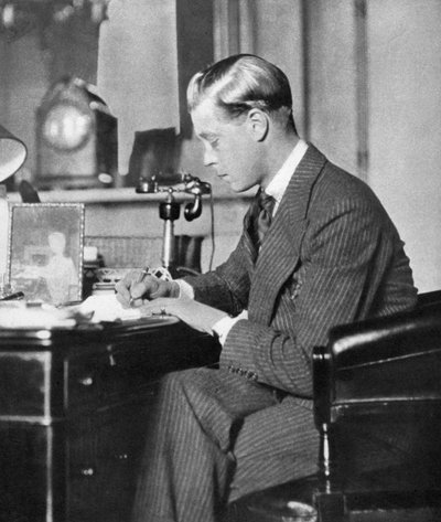 König Edward VIII. bei der Arbeit von Unbekannt