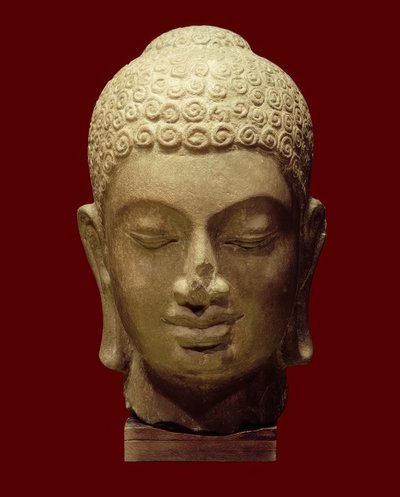 Kopf eines Buddha kambodschanisch, Prä-Angkor-Periode, 7. Jh. von Unbekannt