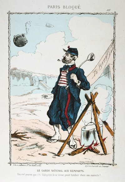 Le Garde Nationale aux Remparts, 1870-1871 von Unbekannt