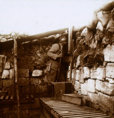 Aussichtspunkt, Champagne, Frankreich, ca. 1914-1918 von Unbekannt