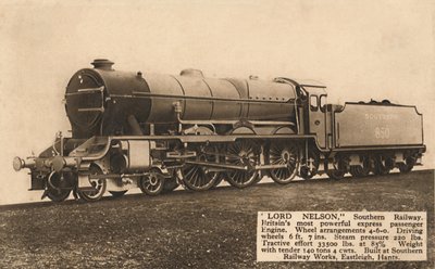 Lord Nelson, Southern Railway, um 1930 von Unbekannt
